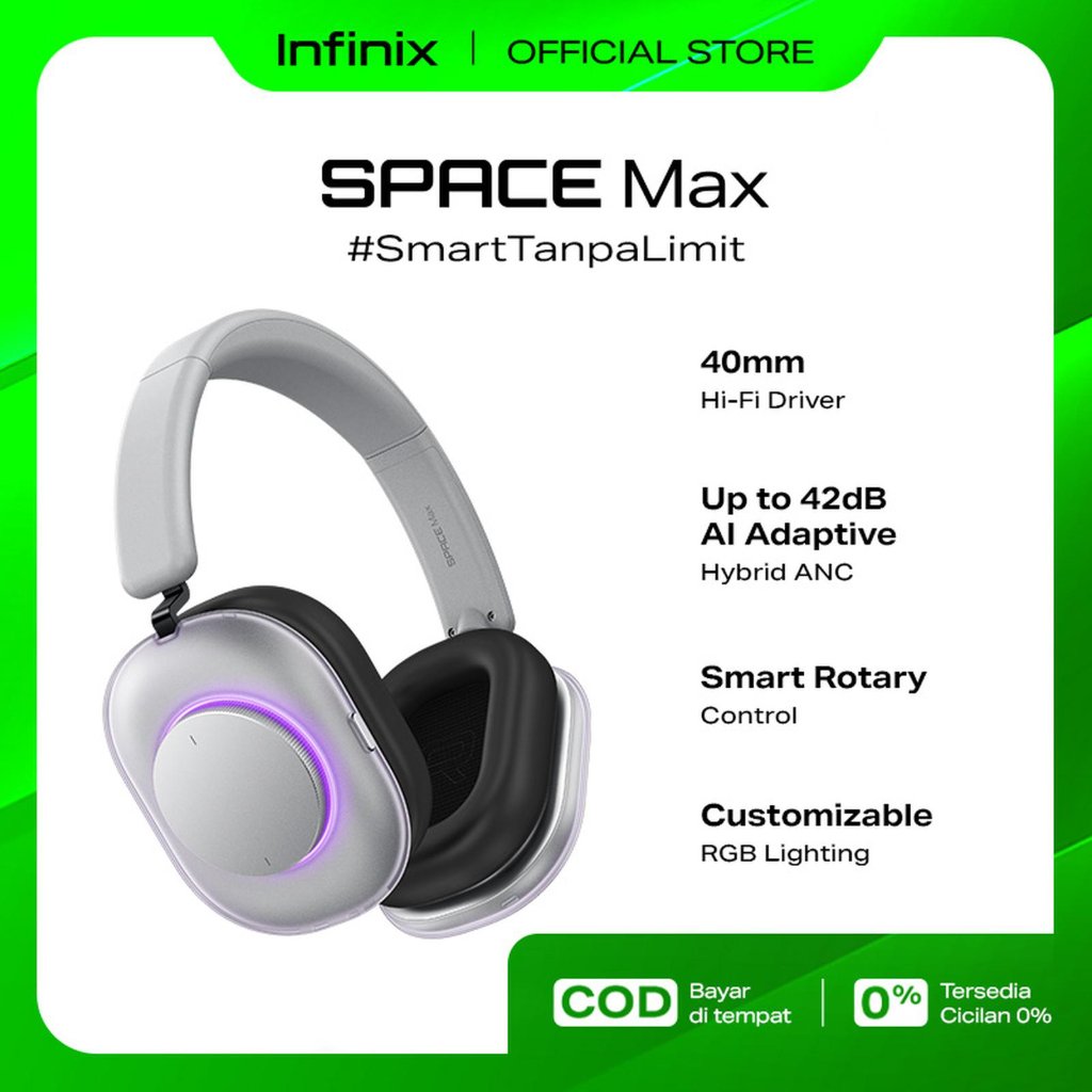 Jual Infinix Headsets XEH1 Space Max - Grey | Shopee Indonesia