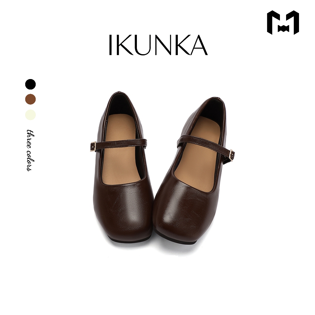 Jual IKUNKA Flatshoes Wanita sepatu Mary Jane datar Casual Flat Model Ballet Daily Sepatu Hak 2cm | Shopee Indonesia
