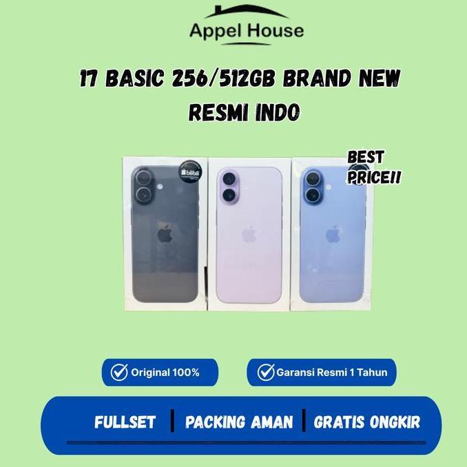 (AppelHouse x rbs.gadget) iPhone 17 256GB New Garansi Resmi Indo 1 tahun ibox Tam GDN