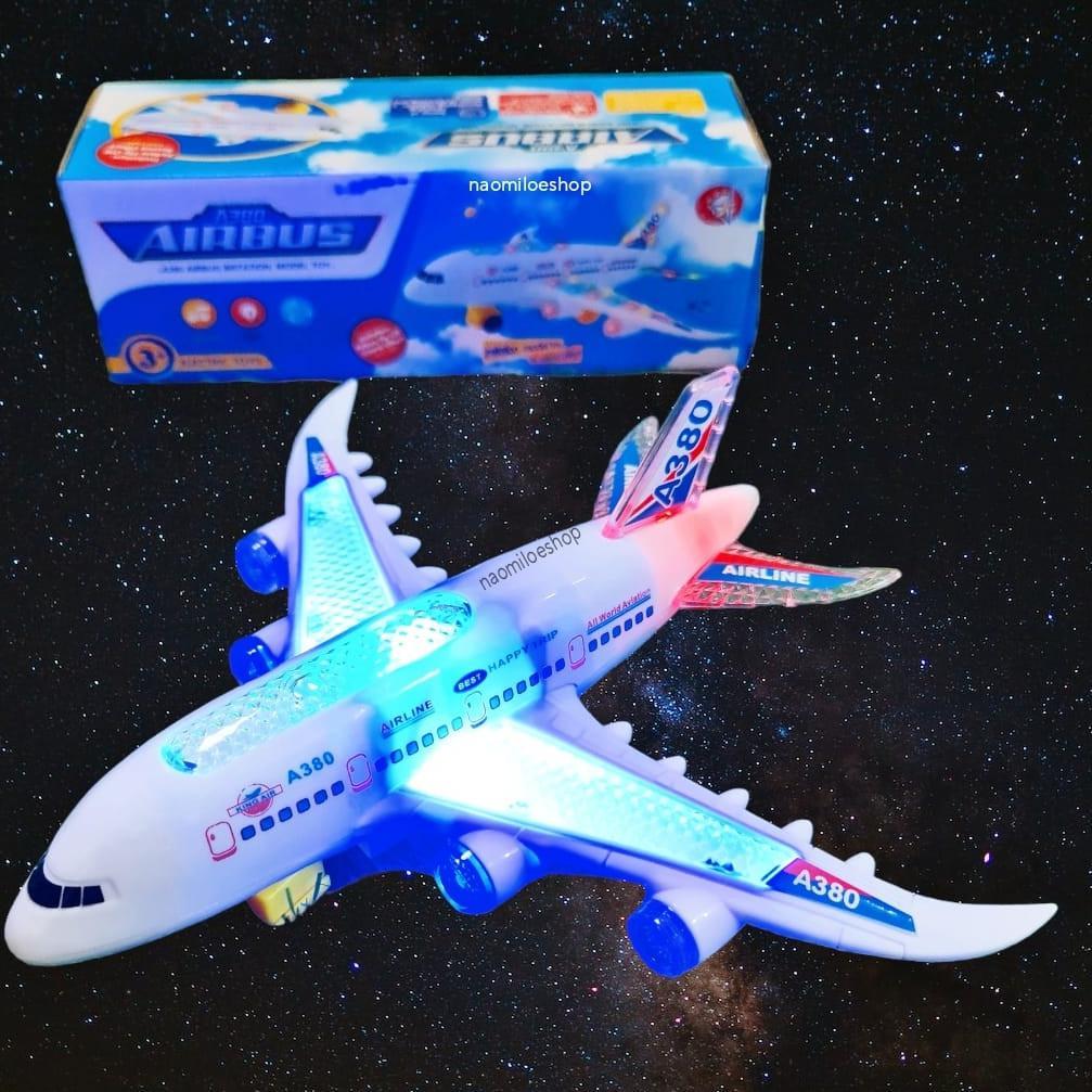 Jual MURAH Airbus a 380 mainan pesawat kapal terbang airbus a380 dengan lampu pesawat terbang mainan | Shopee Indonesia