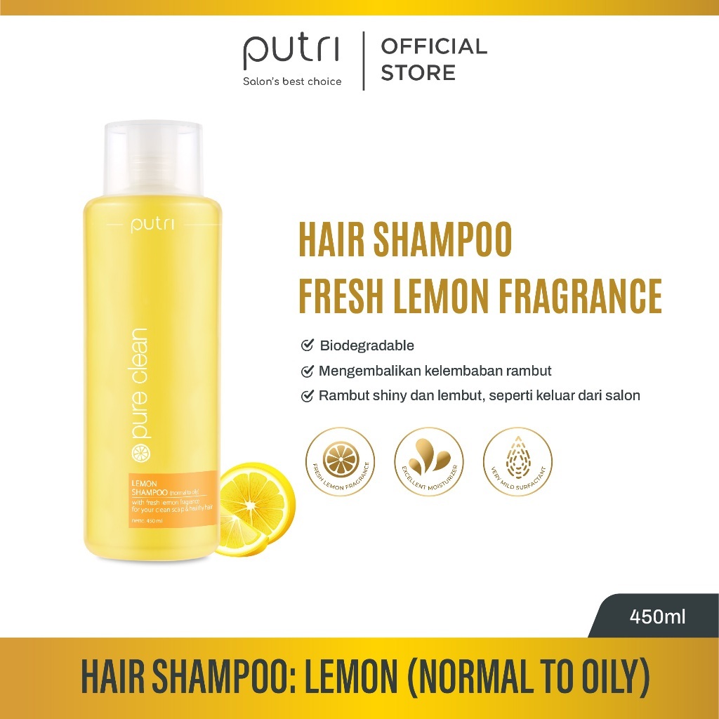 Jual Putri Lemon Shampoo (Normal to Oily) With Fresh Lemon Fragrance 450ml Wanita Perawatan Rontok Lepek Kering Wangi Ketombe Pelebat Pencerah Conditioner Haircare | Shopee Indonesia