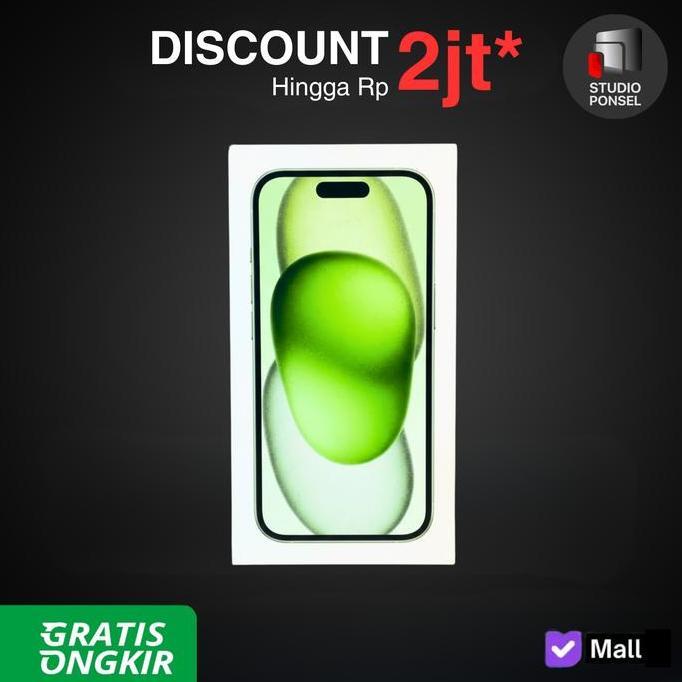 iPhone 15 128GB 256GB 512GB Blue Pink Yellow Green Garansi Resmi