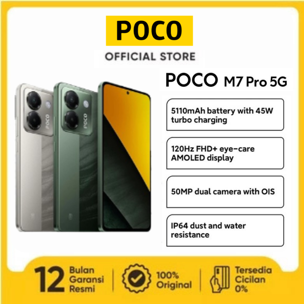 POCO M7 PRO 5G ORIGINAL GARANSI RESMI XIAOMI