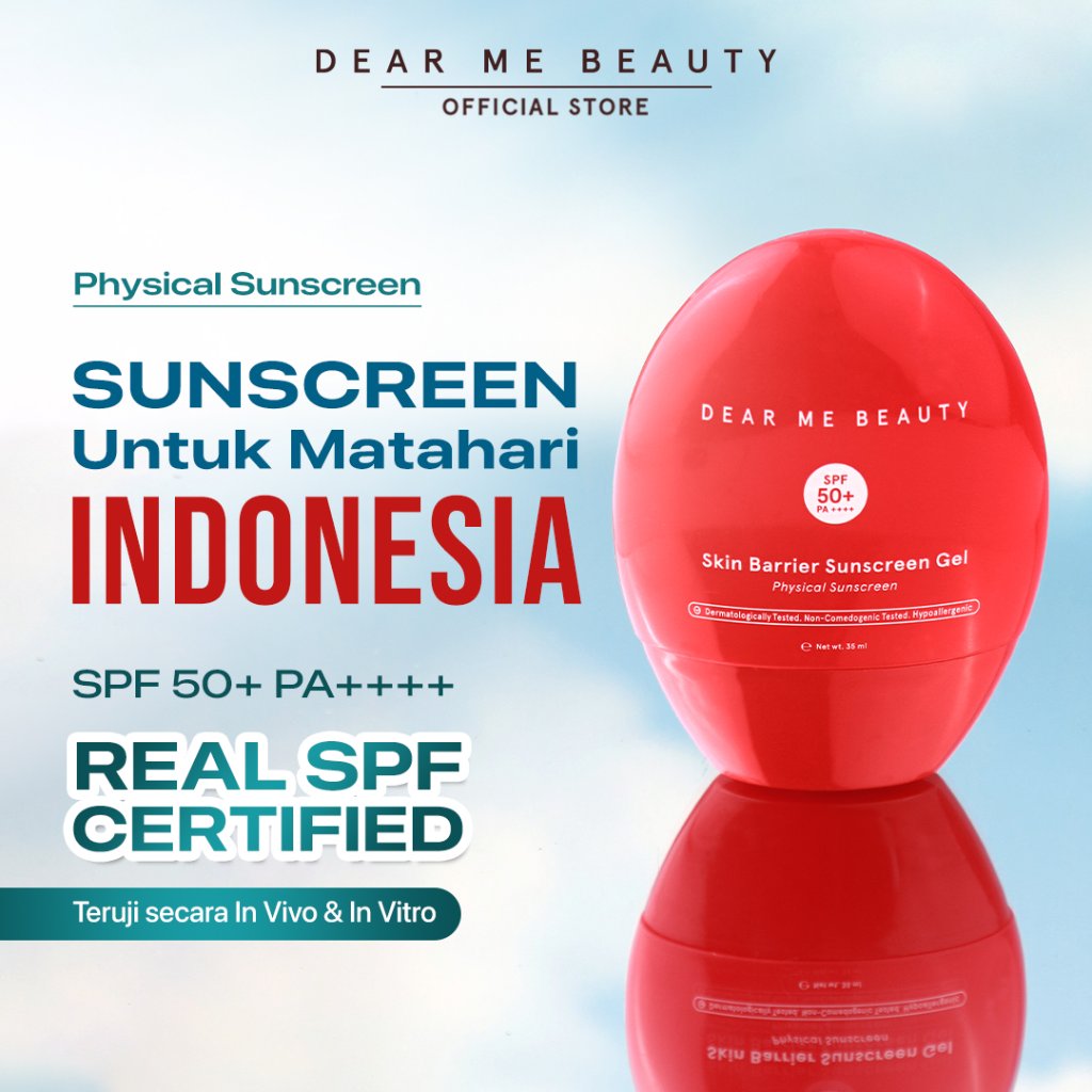 Dear Me Beauty - Skin Barrier Physical Sunscreen SPF 50 PA++++ REAL SPF Certified No Whitecast Mudah Menyerap