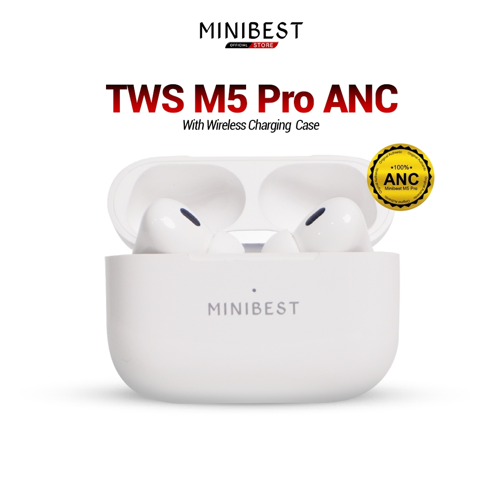 Osr - MINIBEST M5 Pro 2 ANC TWS Earphone Headset Bluetooth Active Noise Cancellation Wireless