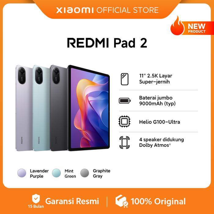 XIAOMI REDMI PAD2 4/128 WIFI DAN 4/256 4G GARANSI RESMI