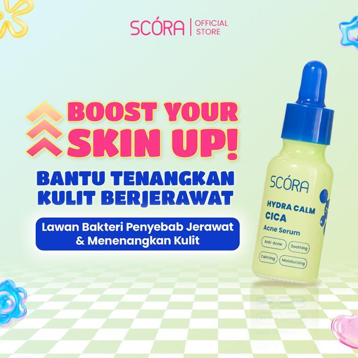 Scora Serum Series 20ml | Serum Mencerahkan Skin Barrier Acne Berjerawat Whitening Alpha Arbutin Tranexamic Acid Panthenol Melembabkan Kulit Kering Kulit Berminyak Sensitive calming Centella Asiatica CICA - Hydra Calm Cica