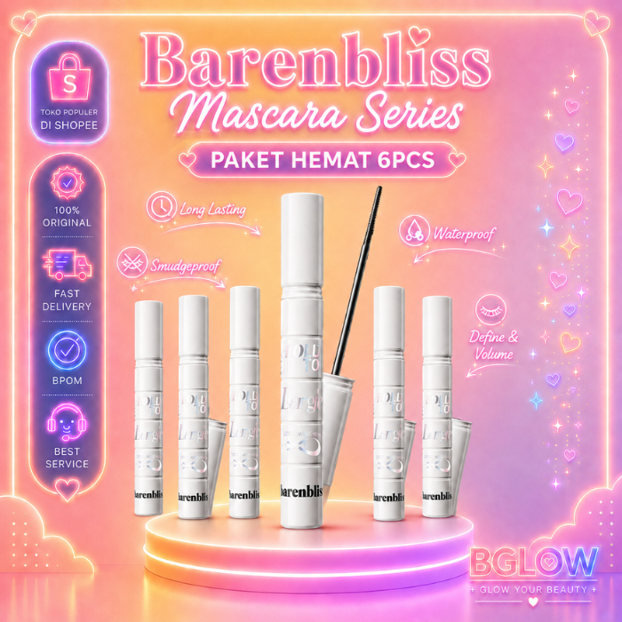 [PAKET 6PCS] BNB barenbliss Mascara Series All Variant Roll To Volume High Length Definer Steel Clean Waterproof Smudgeproof