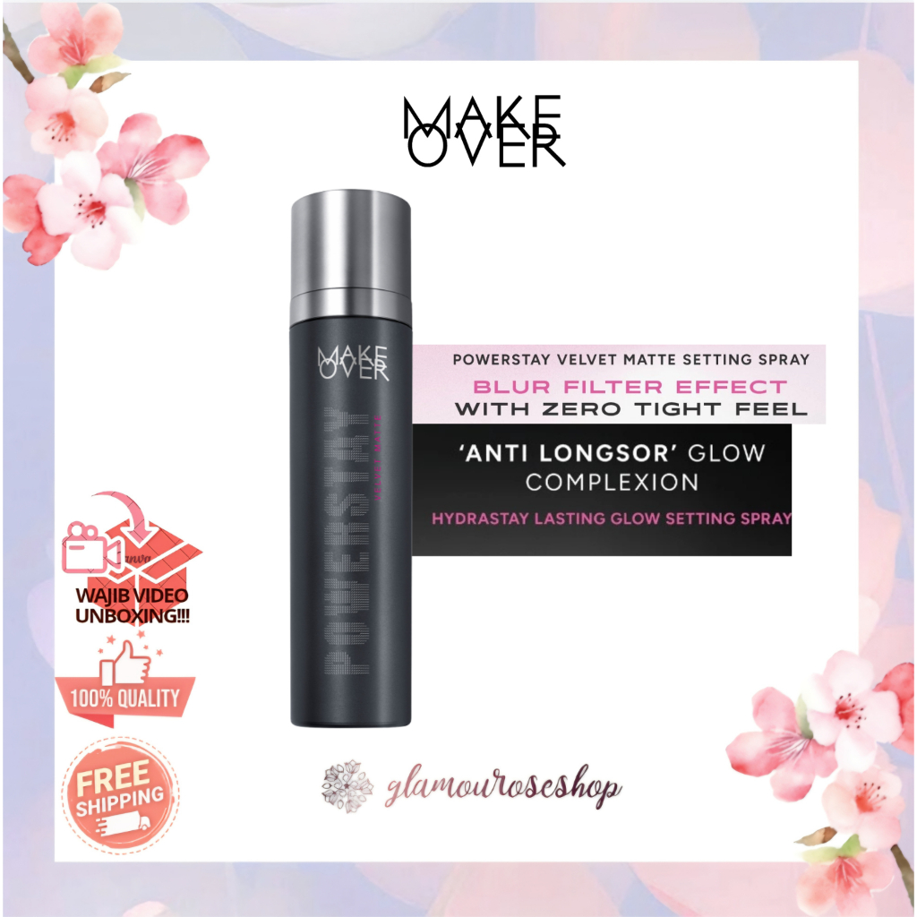 MAKE OVER Powerstay Velvet Matte Setting Spray - Transfer-proof, Smudgeproof