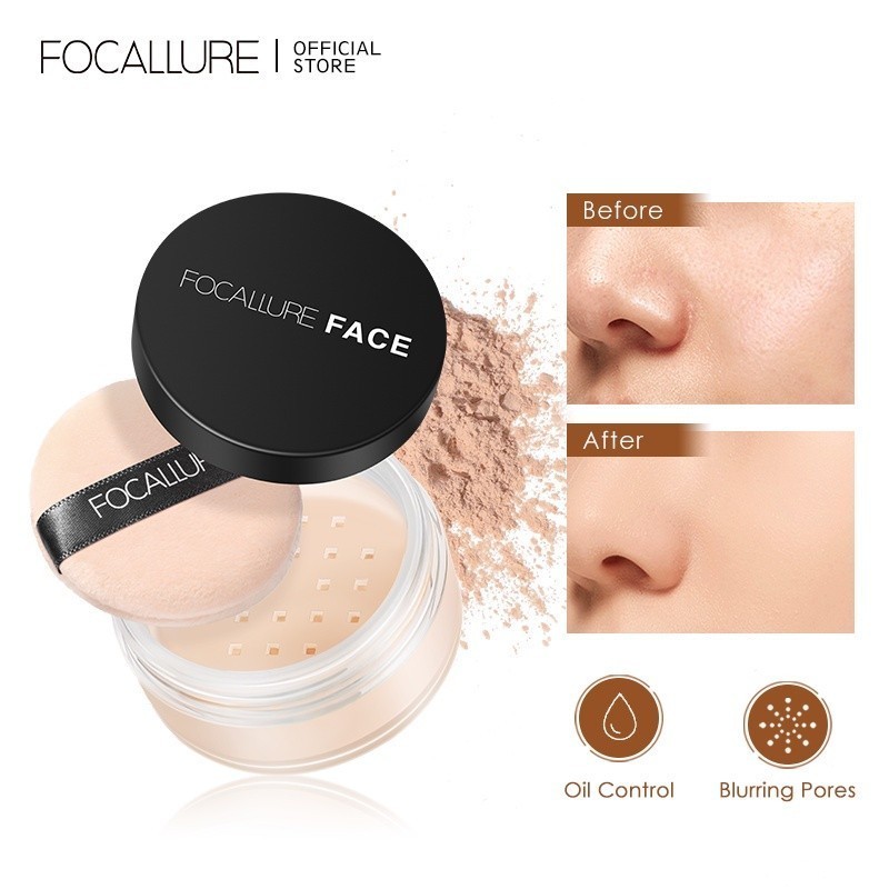 Focallure Oil Control Powder Focallure Loose Powder Durable Waterproof Makeup Powder Face Makeup