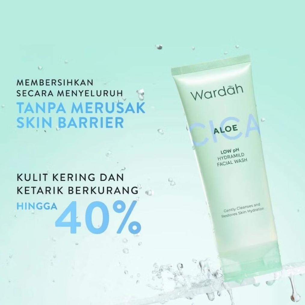 New Sf - Wardah Cica + Aloe Low Ph Hydramild Facial Wash Nature Daily - Sabun Cuci Muka Membersihkan Wajah