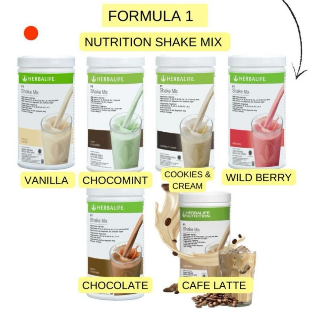 Jual Herbalife F1 Shake Mix 550g Original Asli Resmi tanpa potong barcode -Susu Nutrisi Diet Sehat Pengganti Makan Pengecil Perut Pelangsing Badan - Formula 1 Nutritional Shake Mix Meal Replacement - Minuman Serbuk Protein Rendah Kalori Bantu Turun Berat