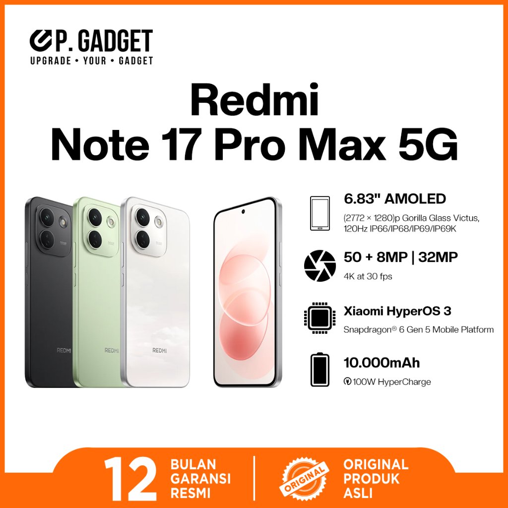 UP.GADGET - REDMI NOTE 17 PRO MAX 5G - NEW PONTIANAK