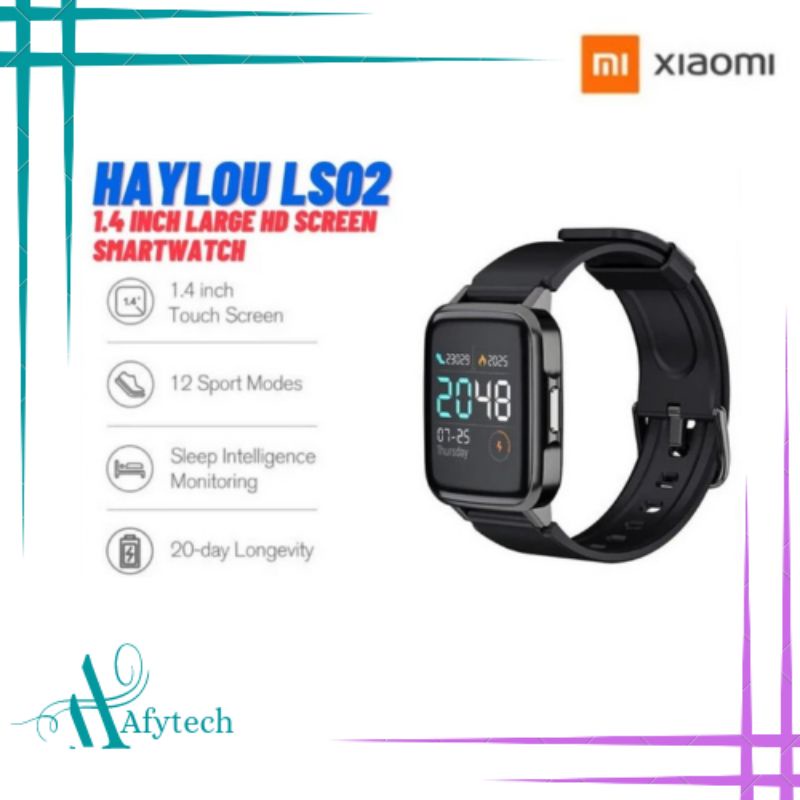 Haylou LS02 Smartwatch Heart Rate Monitoring Waterproof IP68 Original