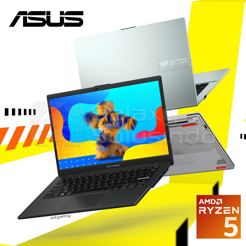 Asus Vivobook Go 14 E1404FA - AMD Ryzen 5-7520U 512GB SSD 16GB RAM - VIPS5151M Black / VIPS5152M Green Grey / VIPS5153M Silver Notebook Leptop