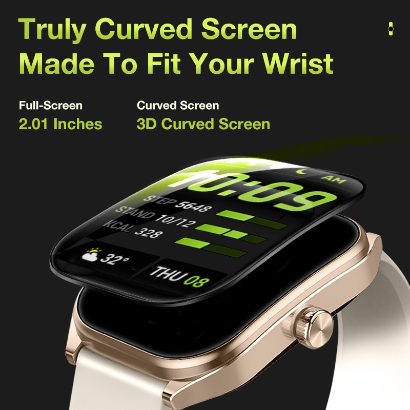 NEW DEALS AOLON CURVE SMARTWATCH NEW IP68 WATERPROOF 2.01-INCH CURVED IPS SCREEN BLUETOOTH CALL