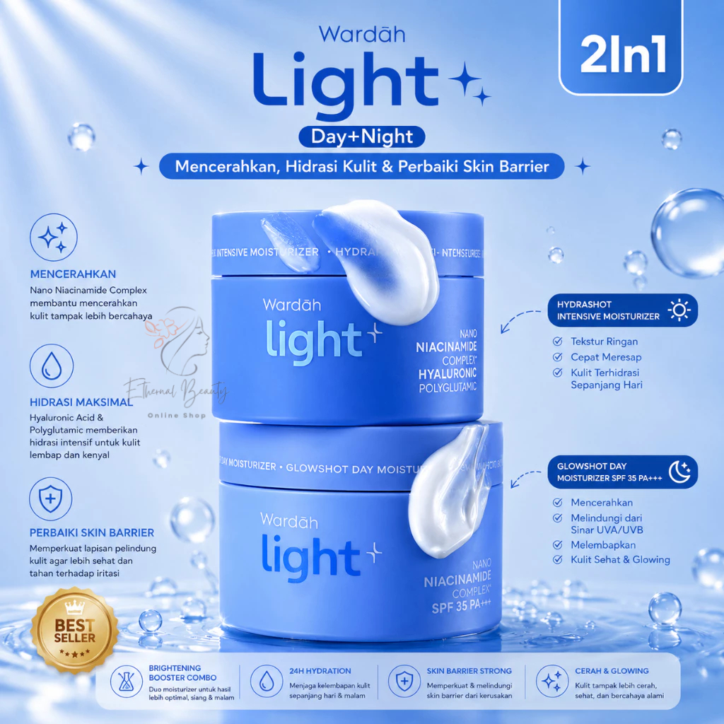 WARDAH Lightening Paket Day Cream + Night Cream 30 ml (BESAR) - Cream Siang | Cream Malamko