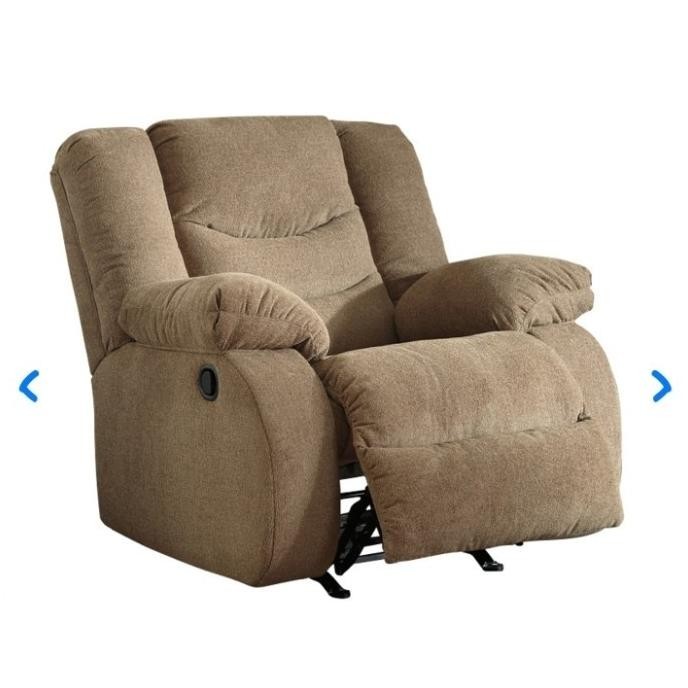 Ashley Tulen Sofa Recliner Fabric 1 Dudukan - Cokelat Rajacenafritz