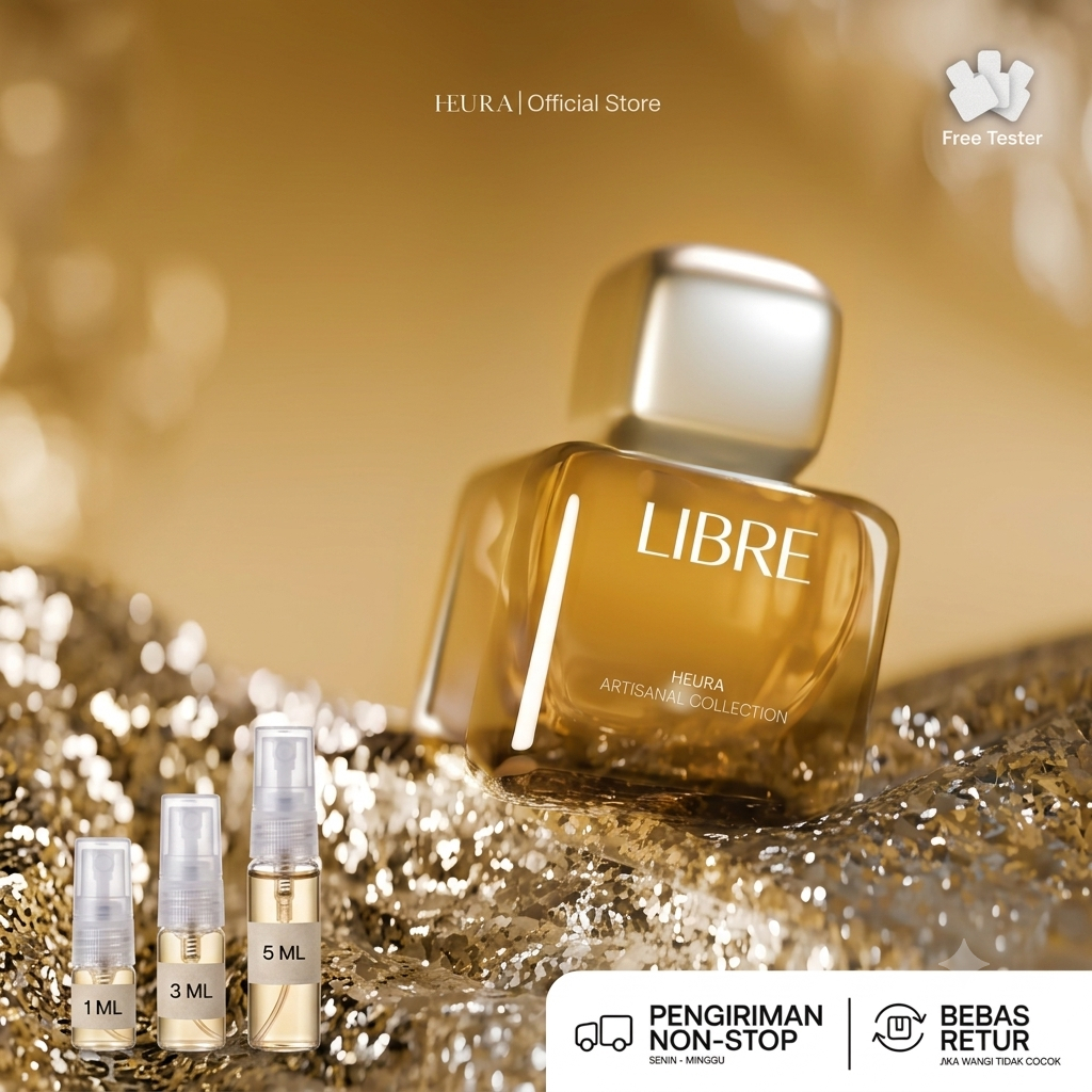 [ Decant/Tester ] Decant Original Heura Parfum Extrait De parfum SAVAGE, Her, Marfa, Stronger With U, Scandal, Good Girl,Noir Blanc, Romantic wish, omnia,chlo, Eros,Libre,Savage dan Bombshell. Parfum Pria wanita Unisex Tahan lama