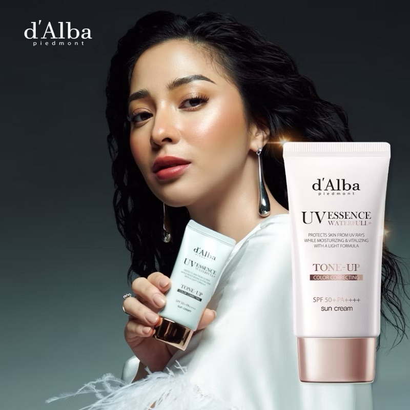 [BPOM] D’ALBA DALBA UV Essence Waterfull+ Tone Up Pink Correcting Sun Cream SPF 50+ PA++++ (50ml)