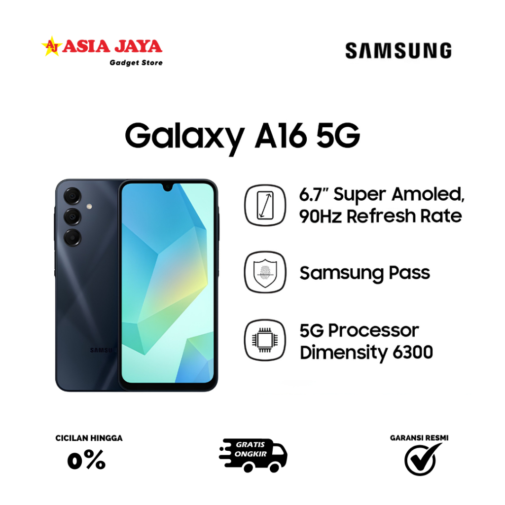 [Ex Display] Samsung Galaxy A16 5G Ram 8/256GB NFC 50MP Triple Camera Baterai 5000mAh Fast Charging - Garansi Resmi Samsung Indonesia