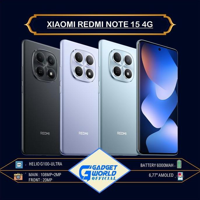 [ TP ] XIAOMI REDMI NOTE 15 4G ( 8GB/128GB ) GARANSI RESMI