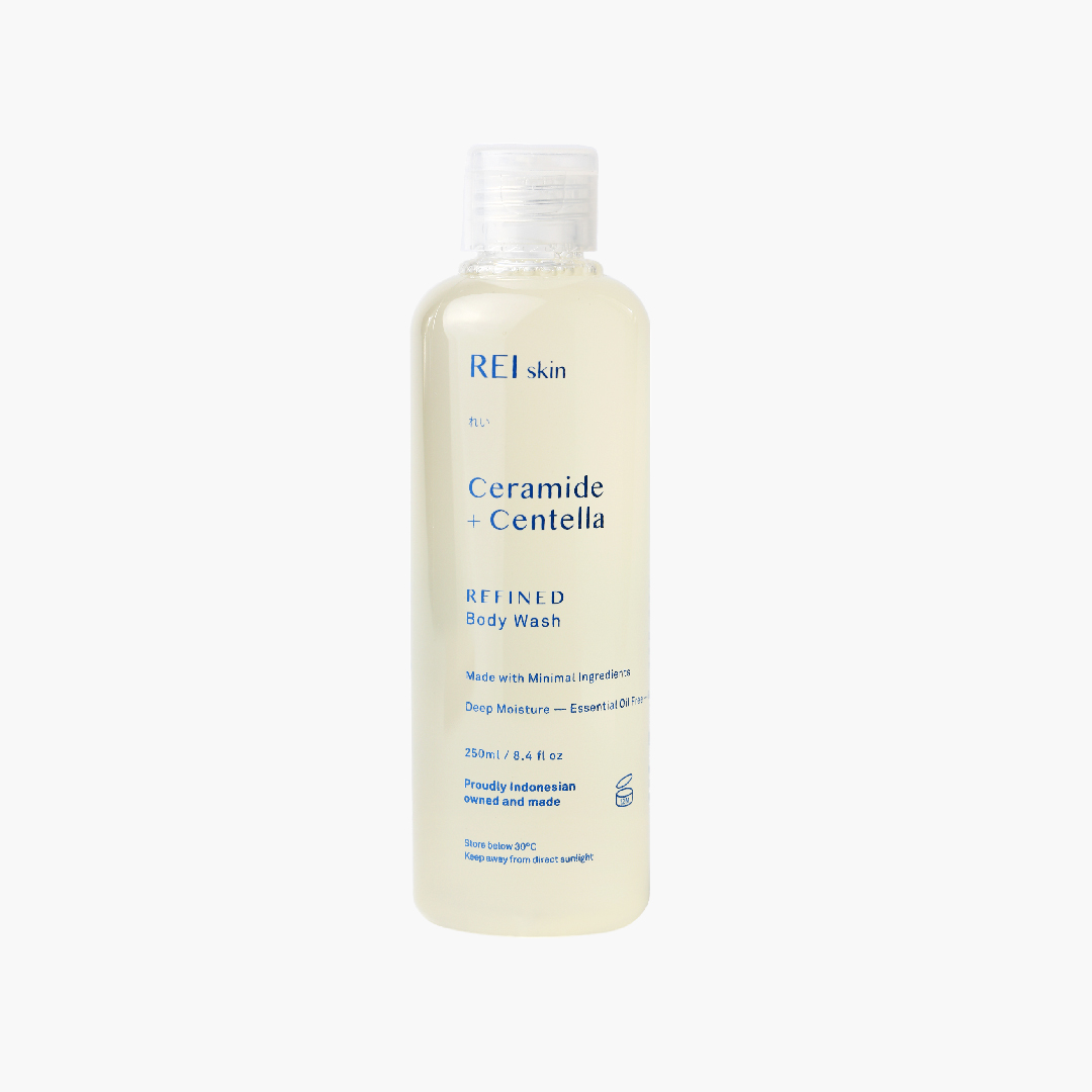 REI Skin Ceramide + Centella Refined  Body Wash 250 ml | No SLS/SLES No Alcohol | Sabun Mandi Cair Eksim Dermatitis Atopik Melembabkan Kulit Kering Sensitif dan Pereda Gatal