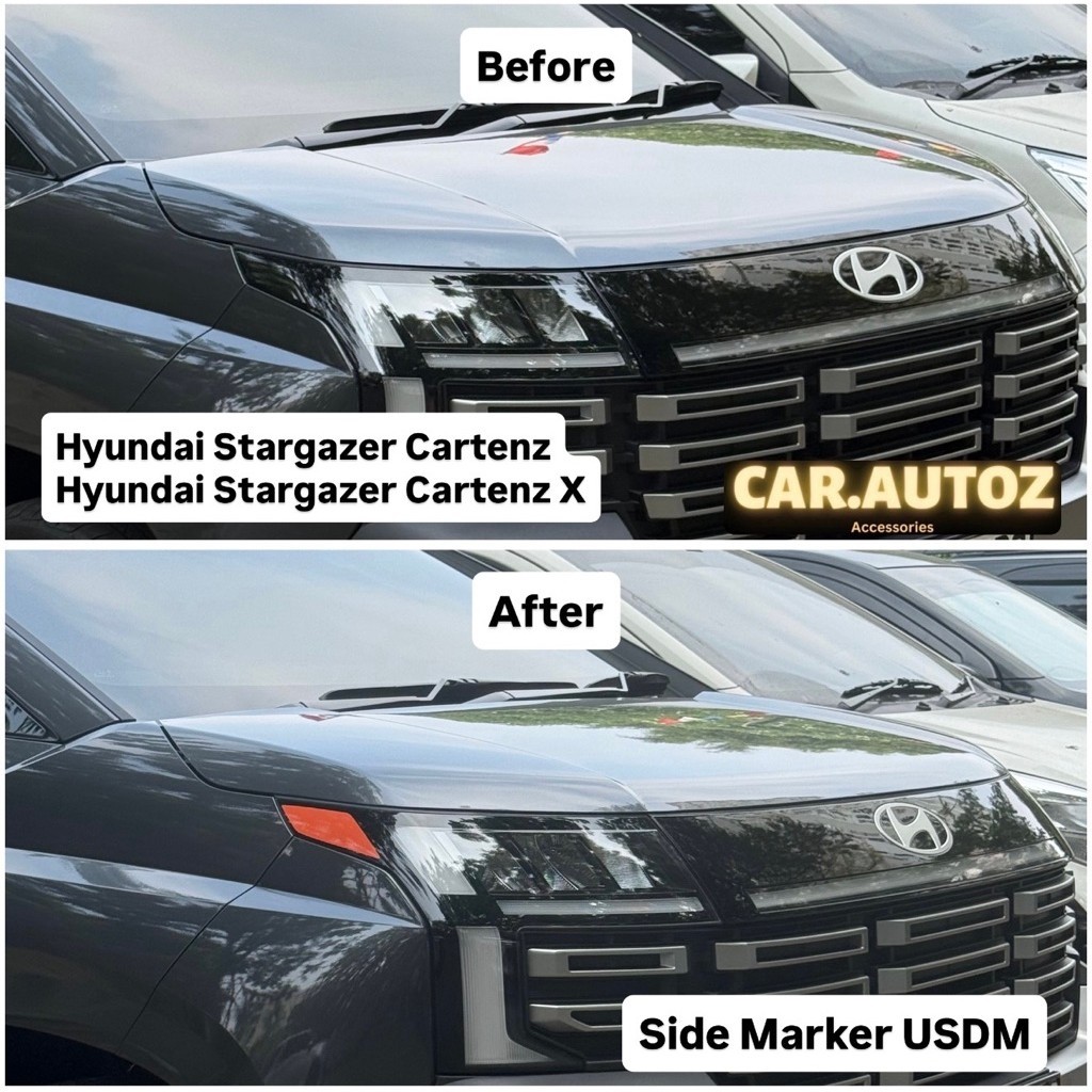 Jual Sticker Side Marker Orange Lampu Depan Hyundai Stargazer Cartenz | Shopee Indonesia