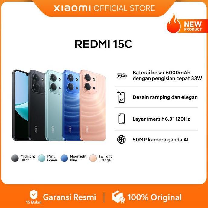 Pak_dismantoko - Xiaomi Redmi 15C (6+128) (8+256) | Baterai 6000mAh | Layar Imersif 6.9" 120Hz | 50 MP [Offical Store]