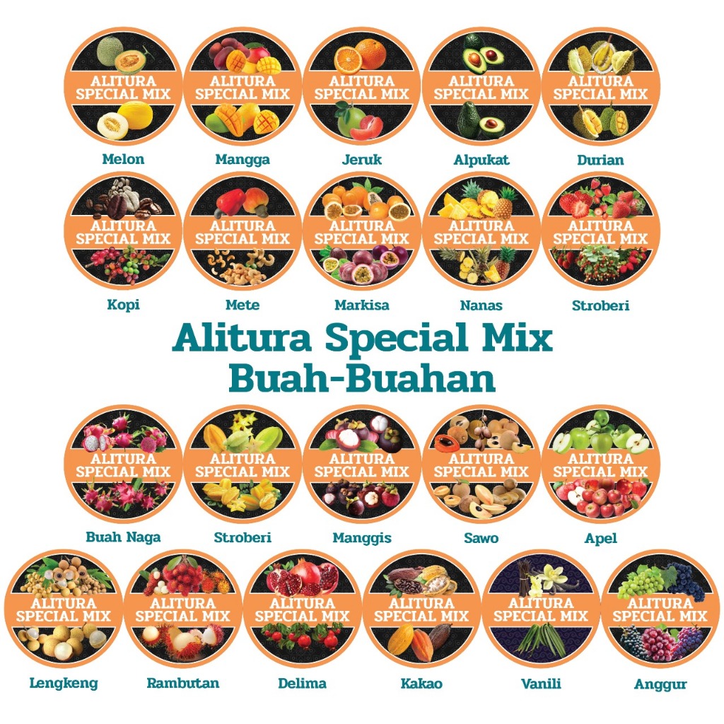 Alitura Pupuk Organik SPECIAL MIX Buah-Buahan Naga Melon Mangga Jeruk Alpukat Durian Kakao Kopi Mete Vanili Anggur Manggis Sawo Belimbing Lengkeng Stroberi Apel Markisa Delima Nanas Rambutan Nutrisi NPK 100% Organic 20Kg 20 kg Pupuk Indonesia