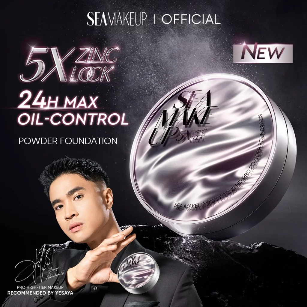 [NEW LAUNCH] Sea Makeup Soft Focus HD Pro Powder Foundation 9g | Bedak Foundation 24H Oil Control Matte | Medium to High Coverage