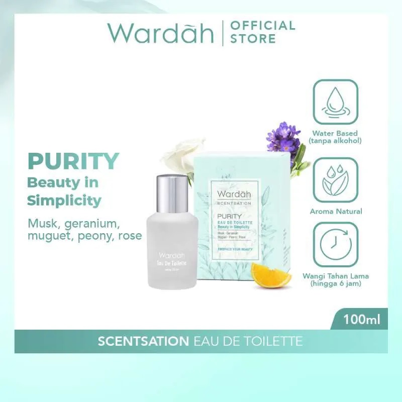 Wardah SCENTSATION EAU DE TOILETTE - PURITY / BLISS / JOYFUL / PEACEFUL / PASSION - PARFUM