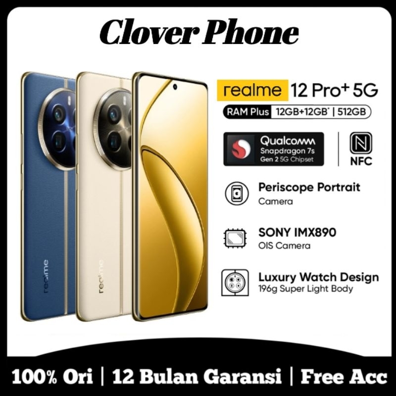 Jual Realme 12 Pro+ 5G 12+12/512GB | Garansi Resmi Indonesia | Shopee Indonesia