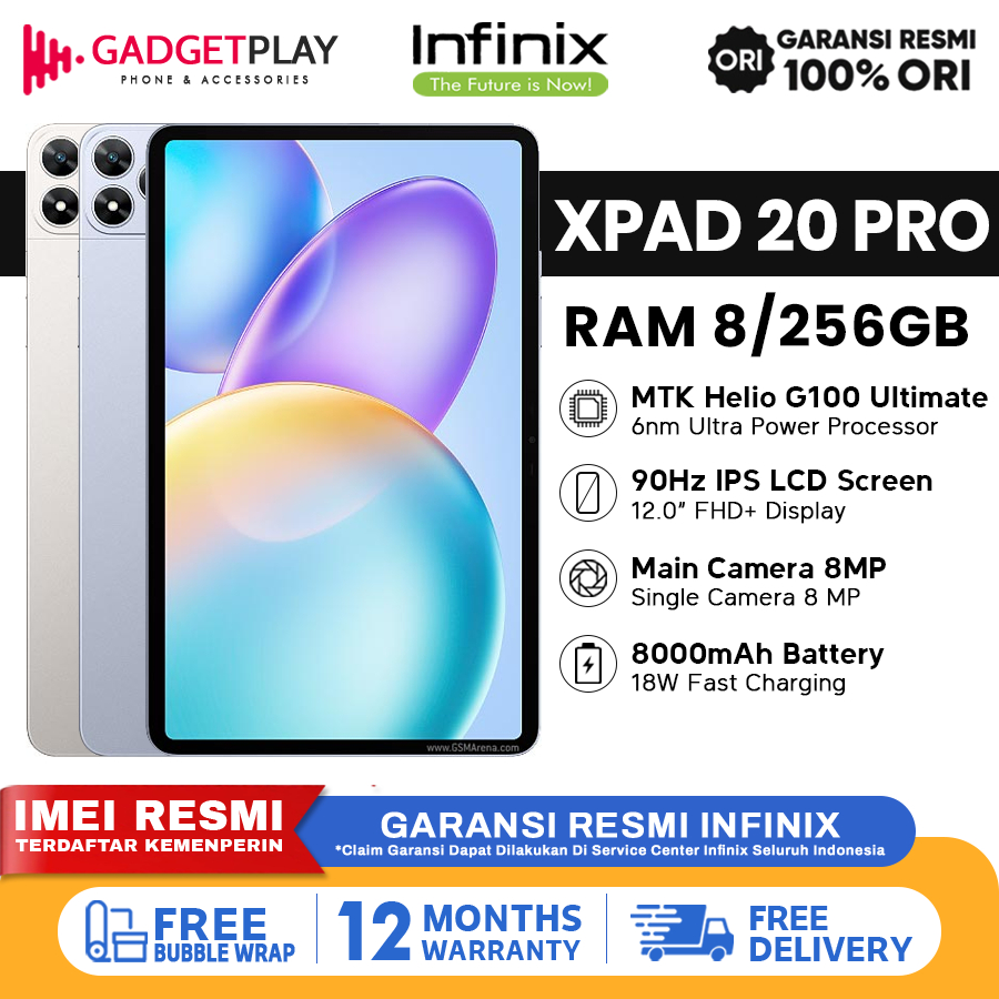 Infinix XPad 20 Pro [8GB+256GB] - Garansi Resmi 1 Tahun
