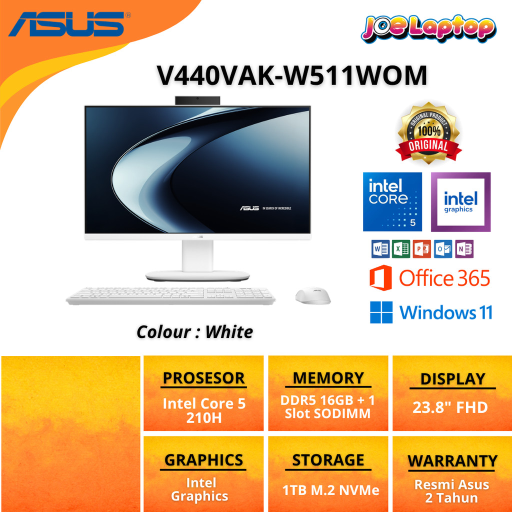 Asus AIO V440VAK-W511WOM White Core 5 210H Win11 OHS