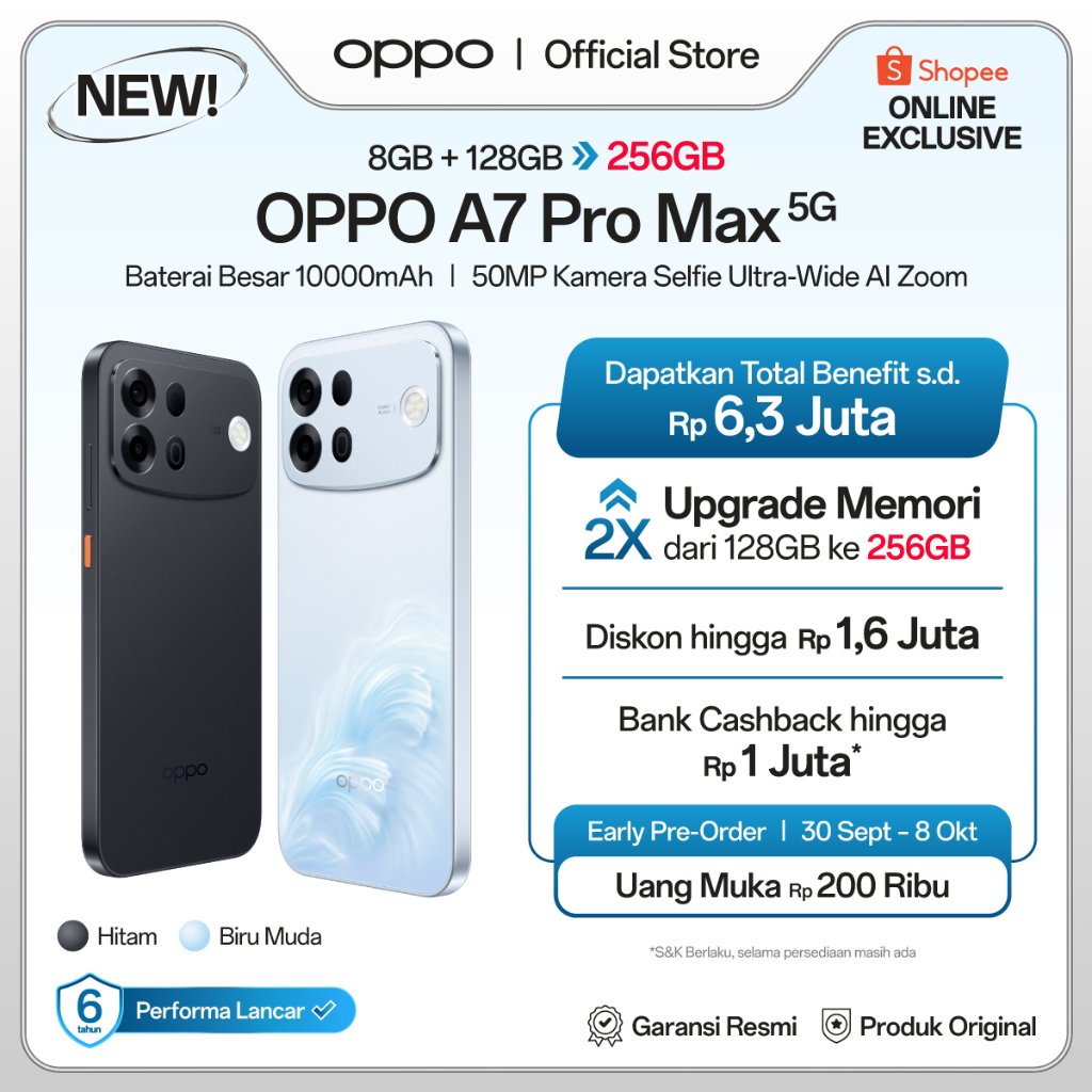 Jual [HANYA UANG MUKA] OPPO A7 PRO MAX 5G | Shopee Indonesia