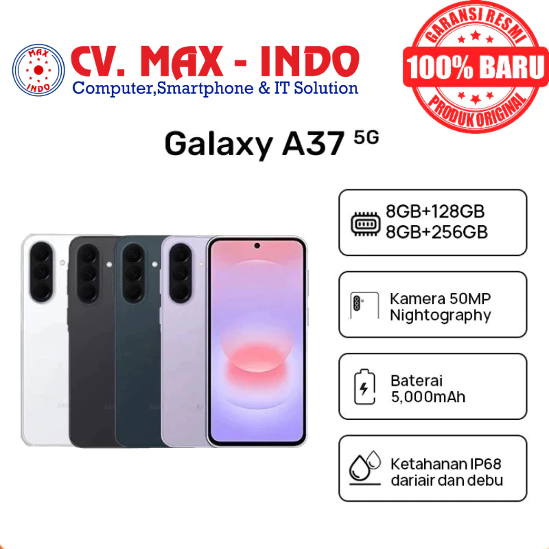 SAMSUNG SMARTPHONE GALAXY A37 5G 8 GB/256 GB GARANSI RESMI