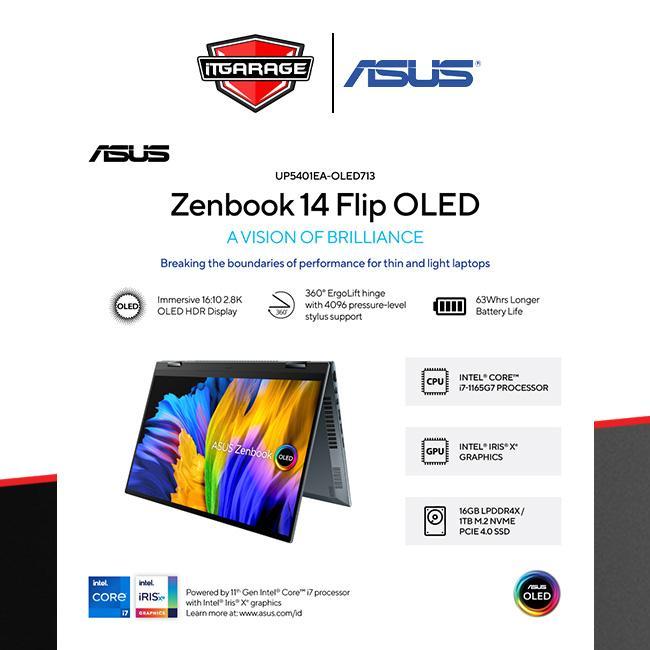Asus Zenbook 14 Flip UP5401EA-OLED713|i7-1165G7/16G/1TB/IrisXe