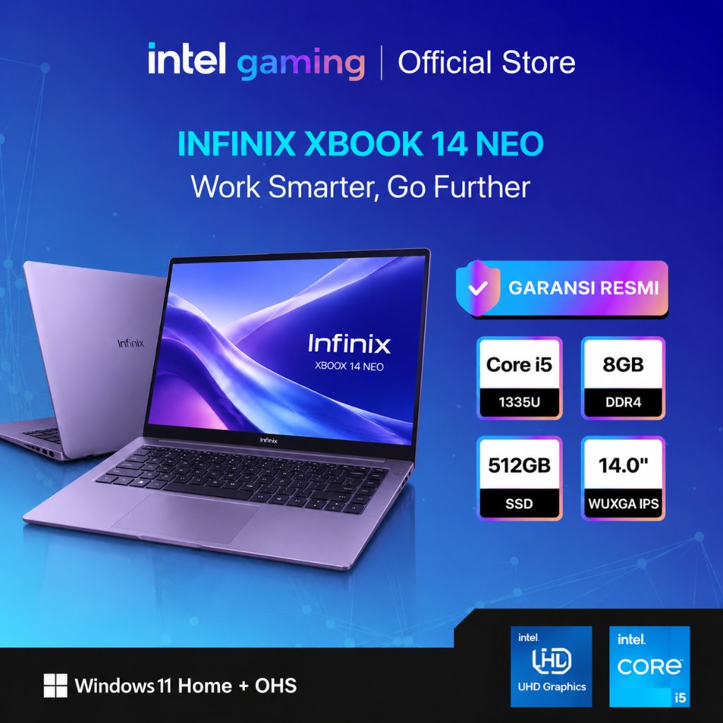 Infinix XBOOK 14 Neo Intel® i5-1335U 8GB 512GB W11 14 Inch WUXGA IPS