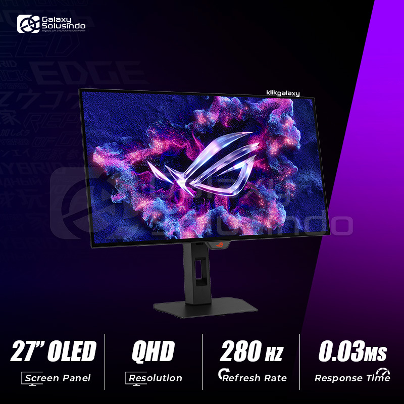 ASUS ROG STRIX XG27AQWMG 27 Inch QHD QD-OLED 280Hz 0.03ms G-Sync Gaming Monitor - GK