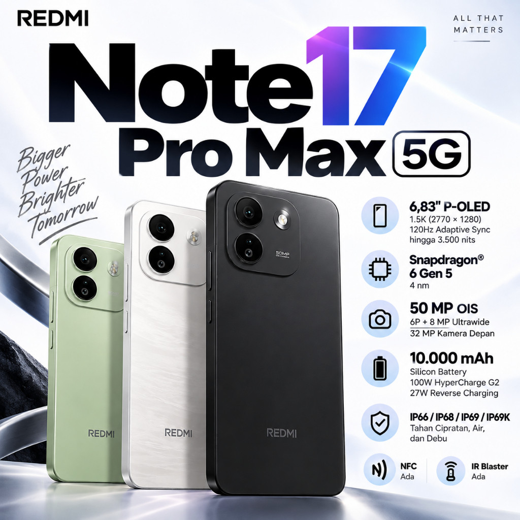 [jikalaku] Redmi NOTE 17 PRO MAX 5G Garansi Resmi Xiaomi Indonesia