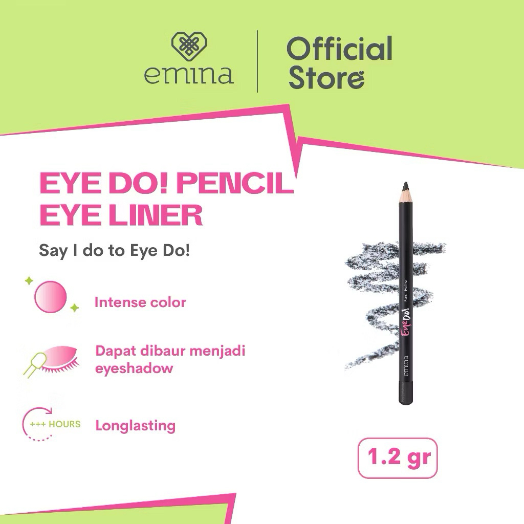 Emina Eye Do! Pencil Eye Liner 1 g EXP 09/2026 - Eye Liner Pensil Hasil Matte Waterproof
