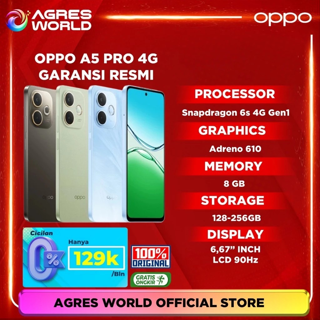 Jual OPPO A5 Pro 8GB/128GB - IP69 Water Resistance, Baterai Besar 5800mAh | Shopee Indonesia