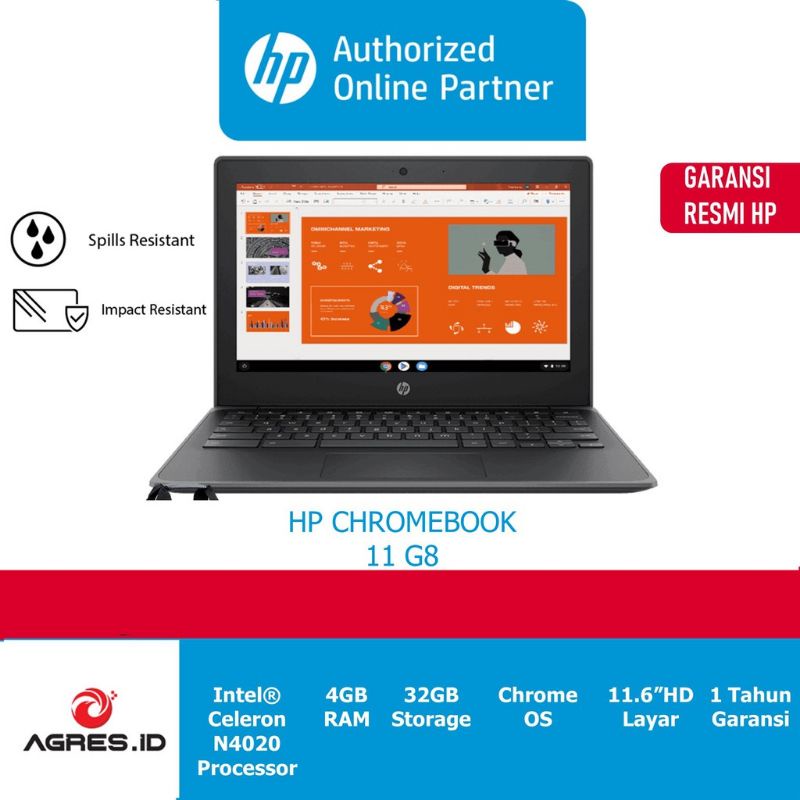 Laptop HP Chromebook 11-G8 GC0S - Grey