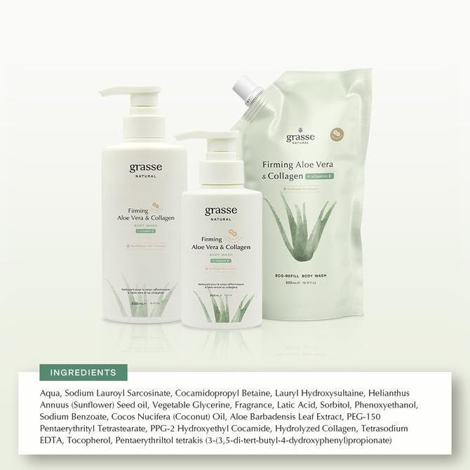 Bersihh- Grasse Natural Firming Aloe And Collagen - Sunflower Oil Body Sh
