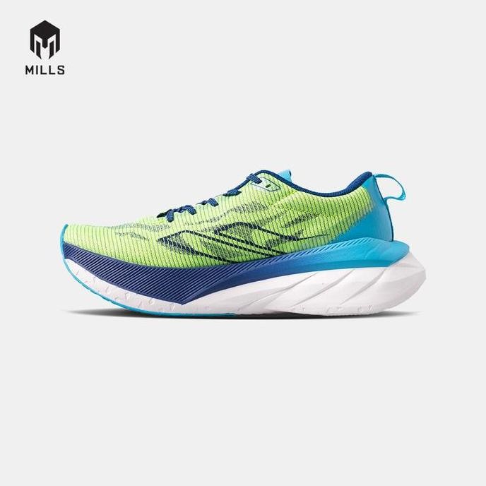 Mills Sepatu Lari Running Shoes Enerstrike Blitz M2 Neon.Lime/Poseidon/Blue.Turqouise 9104105