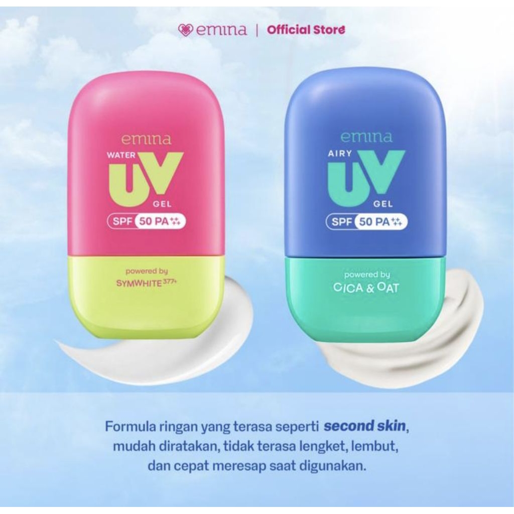 Emina Water UV Gel Sunscreen SPF 50 PA++++ Series