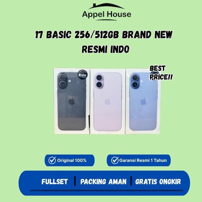 (AppelHouse x rbs.gadget) iPhone 17 256GB New Garansi Resmi Indo 1 tahun ibox Tam GDN