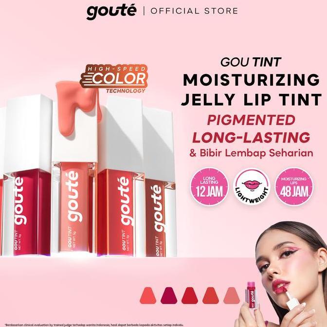 [FLASHSALE] Goute Moisturizing Lip Tint | Long Lasting upto 12H | Goutint lightweight | Ringan Tidak Lengket
