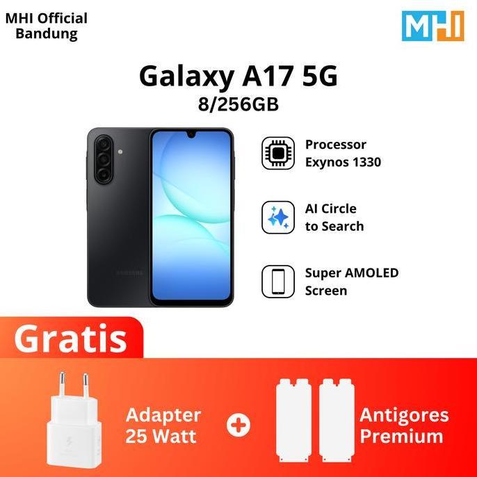 Bestseller- Samsung Galaxy A17 LTE/5G 8/128GB 8/256GB Original Bergaransi Resmi Layar Super AMOLED 6.7 Inci FHD+ 90Hz Prosesor Exynos 1330 Baterai 5000mAh Tahan Air IP54 One UI 7